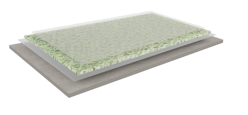 Pandomo Terrazzo -lattian rakennekerrokset